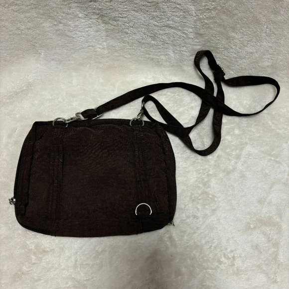 Baggallini Brown Crossbody Bag Adjustable Straps Red Interior Pockets - Picture 8 of 10